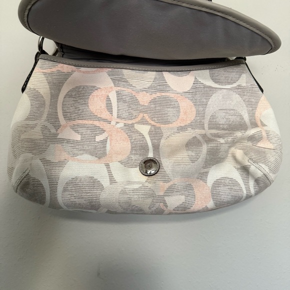 Coach RARE Soho Optic Grey & Pink Shoulder Flap Bag F19238 main image 12